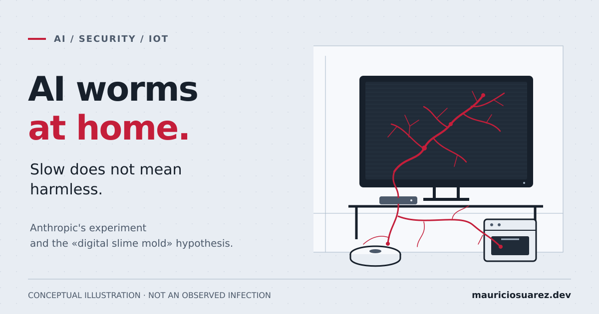AI worms at home: slow does not mean harmless